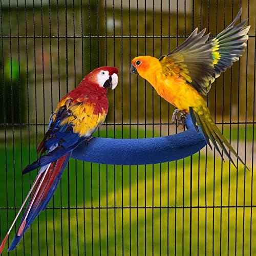 FrgKbTm U Shape Parrot Perch Stand Toy Bird Platform Sand Paw Grinding