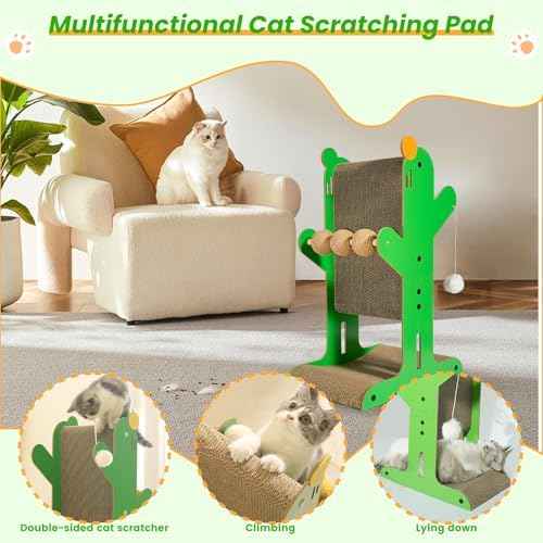 YEMOO Cat Scratcher, Double-Sided Cat Cardboard Scratcher, T Shaped
