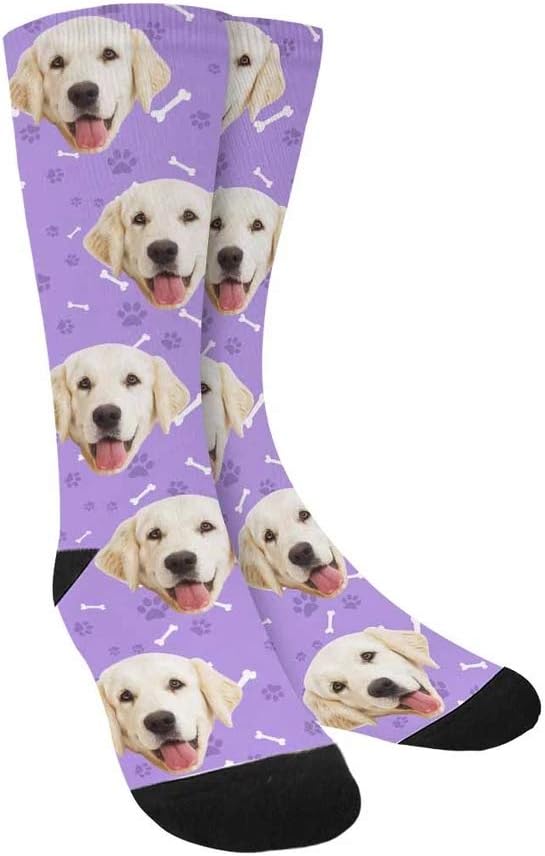 Custom Face Socks, Personalized Dog Lover Pet Photo Picture on Socks Unisex by Enjoy-yjl