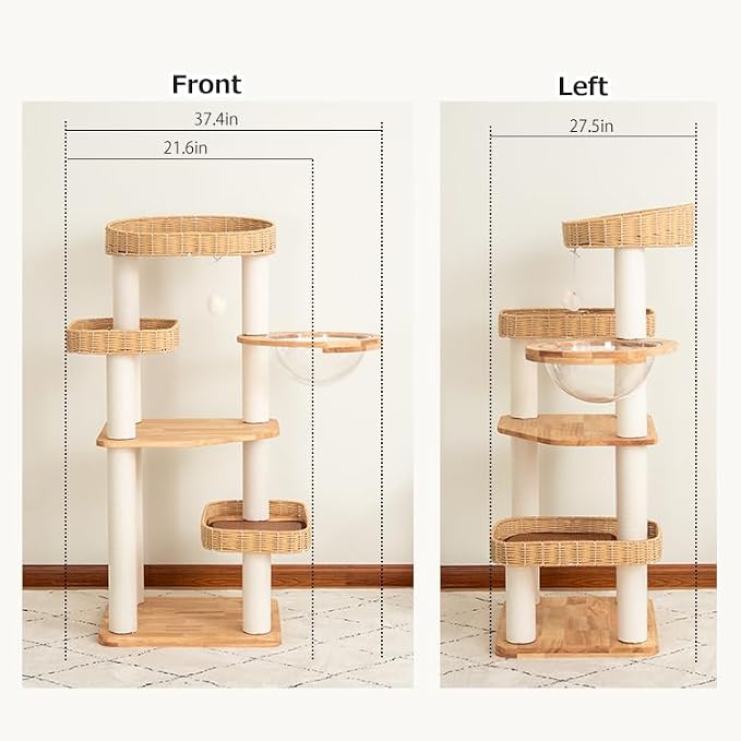 48'' Cat Tree for Large Cats, Modern Cat Tree Multi-Level Condo - Image 2