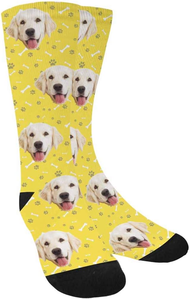 MyPupSocks Custom Personalized Photo Pet Face Socks, Cat and Dog Tracks Paws by MyPupSocks