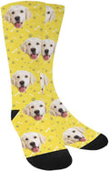 MyPupSocks Custom Personalized Photo Pet Face Socks, Cat and Dog Tracks Paws by MyPupSocks