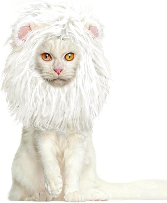 Onmygogo Lion Mane Wig for Cats and Dogs, Funny Pet Cat Costumes for Halloween by Onmygogo