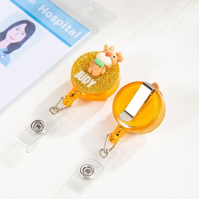 callie Personalized Christmas Badge Reel - Image 4