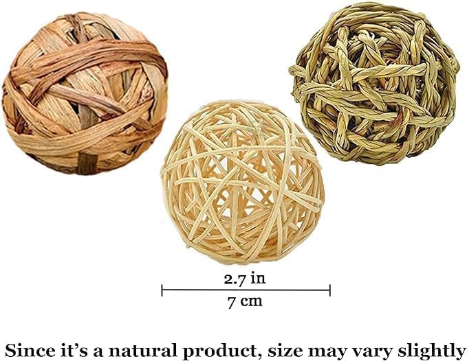 SunGrow Assorted Rabbit & Cat Chew Balls, Teething Activity Toy - Image 7