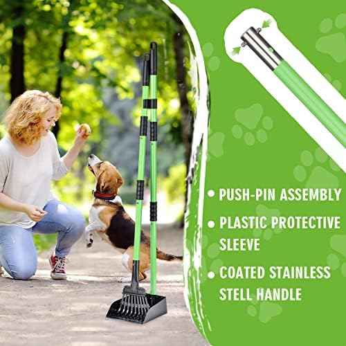 MXF Pooper Scooper, Dog Pooper Scooper Long Handle Stainless Metal