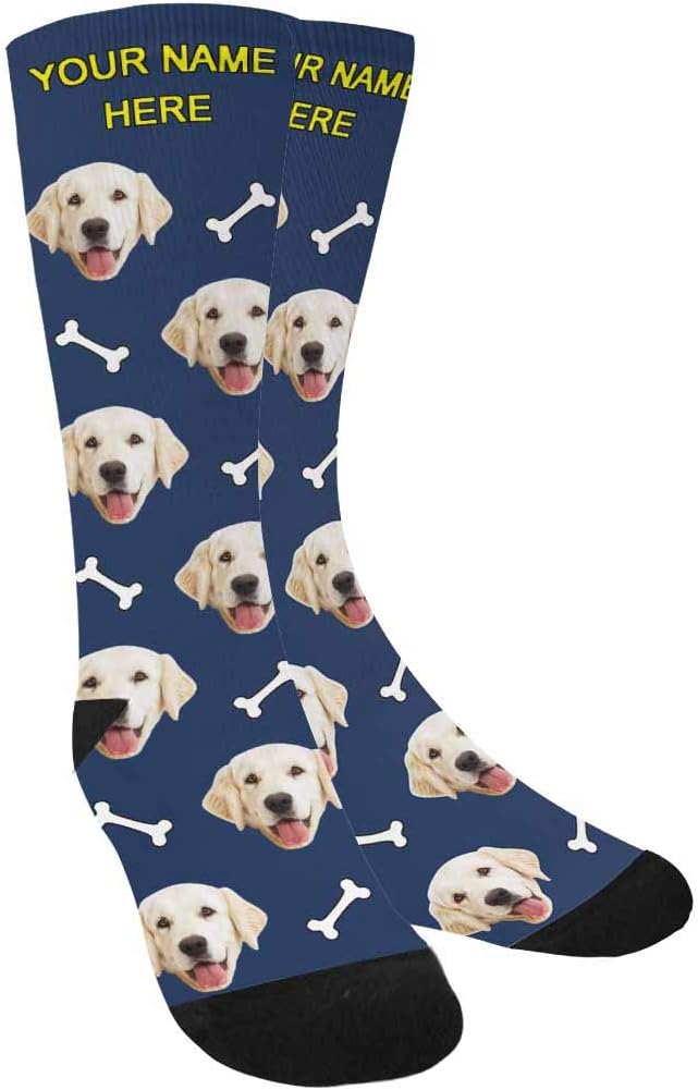 MyPupSocks Custom Personalized Photo Pet Face Socks, Cat and Dog Tracks Paws by MyPupSocks