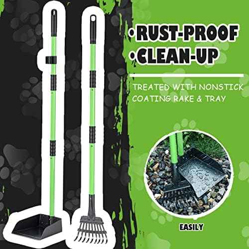 MXF Pooper Scooper, Dog Pooper Scooper Long Handle Stainless Metal