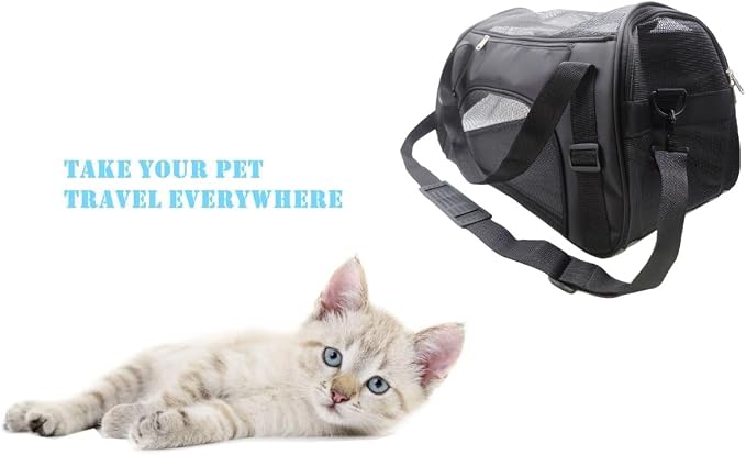 Cat Carrier, Soft-Sided Pet Travel Carrier - Image 6