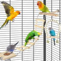 DBNESS 5in1 Bird Toys, Birdie Perches Platform Swing with Stainless