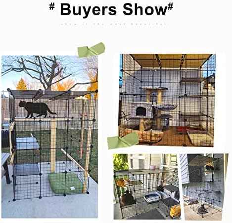 Oneluck 55 Inch Catio Outdoor Cat Enclosure with Super Large Enter