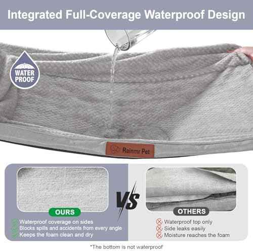 Rainmr Memory Foam Orthopedic Dog Bed, Washable Dog Couch with