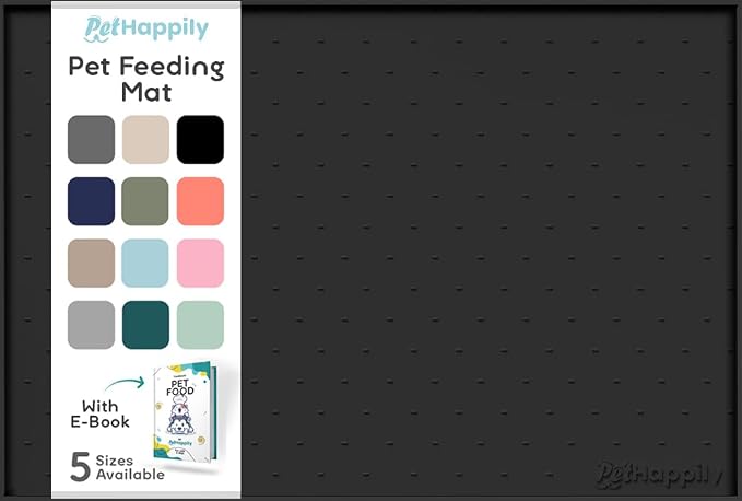 Dog Food Mat - Raised Edges Dogs Mat by PETHAPPILY