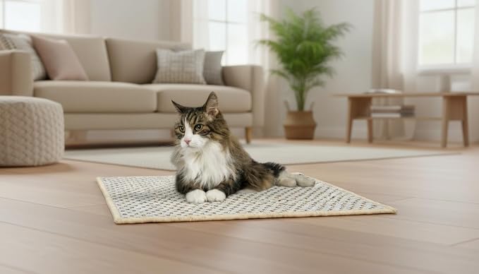 Premium Brazilian Cat Scratcher Mat – 24'' x 16'' Natural Fiber 100% Sisal - Image 6