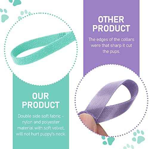 GAMUDA 15Pcs Newborn Puppy Collars, Super Soft Nylon Adjustable