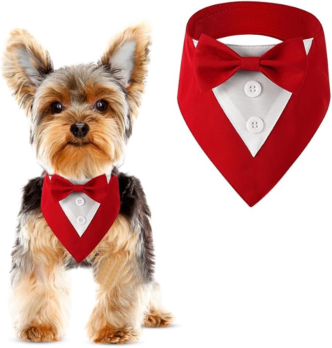 Formal Dog Tuxedo Adjustable Pet Collar by DOGTACT