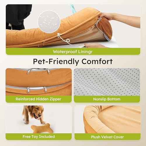 CWAWZ XL Orthopedic Dog Bed, Extra Large Dog Bed, Dog Sofa for Large