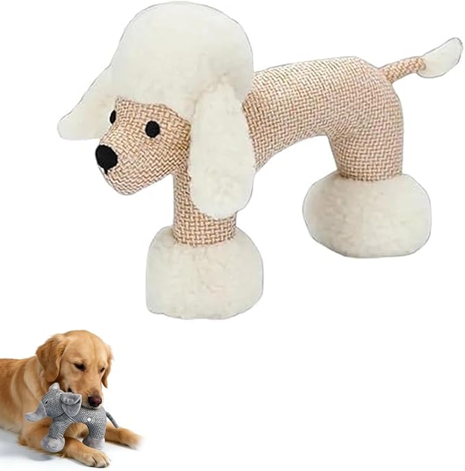 Xcho Linen Safari Companions Squeaky Dog Chew Animals Indestructible Dog Chew by Unknown