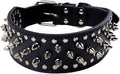 Serijoars Spiked Studded Dog Collar, PU Leather Dog Collar, Adjustable Pet by Serijoars