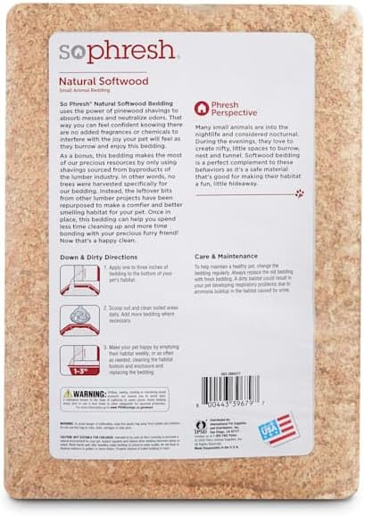 SO PHRESH Natural Softwood Small Animal Bedding, 4 cu. ft. - GlobalHabitat Supply