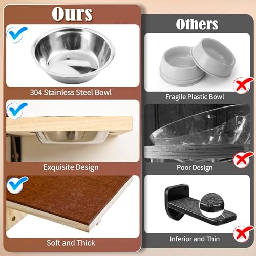 Calmbee Cat Wall Shelves, Cat Wall Furniture 70" Cat Bridge Wall Mount