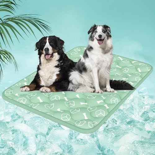 Rywell Dog Cooling Mat 2.0, Nature Green,59" x 40" Thick & Durable