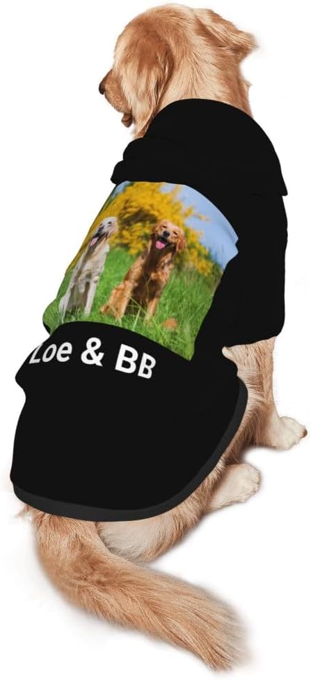 Custom Dog Hoodie Personalized Photo Text Logo Name Dog Clothes, Soft & Warm - Image 2
