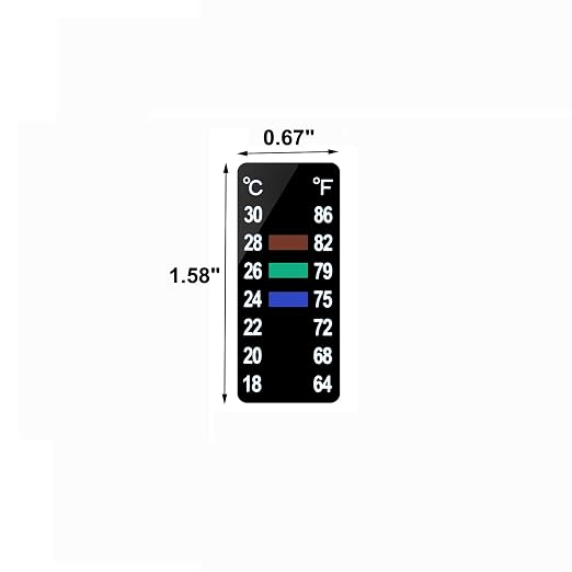 AQUANEAT 6 PCS Aquarium Thermometer Strips, Fish Tank Thermometer Sticker - Image 6