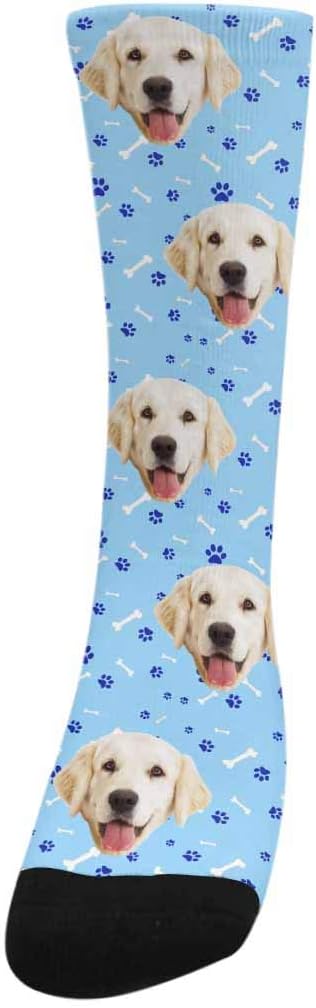 MyPupSocks Custom Personalized Photo Pet Face Socks, Cat and Dog Tracks Paws - Image 4