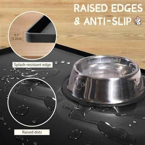 MateeyLife Silicone Cat & Dog Food Mat for Floors Waterproof