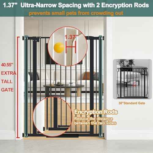 AiWMGL 40.55" Tall, 53.74-61.61 Inch Wide, 1.37" Ultra Narrow Spacing