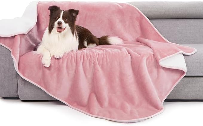 gogobunny Waterproof Bed Blanket, Reversible Sherpa Fleece Throw Blanket by gogobunny