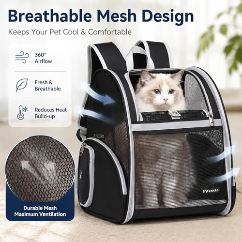 Cat Backpack Carrier for Small Dogs and Medium cat Puppy Kitten Bunny
