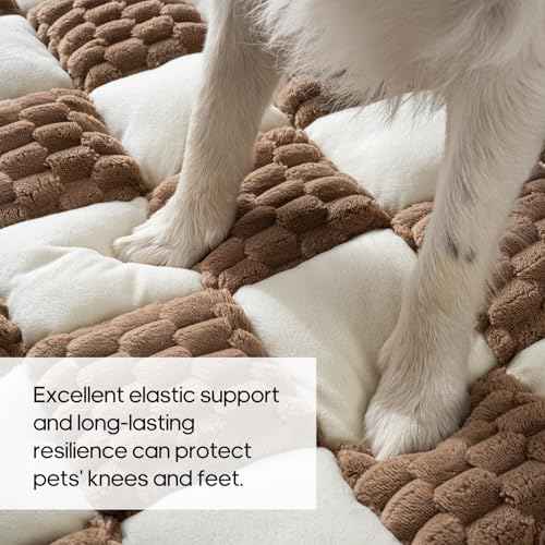Calming Dog Bed Mats, Thick Flannel Mat for Pets Dog Pad, Washable
