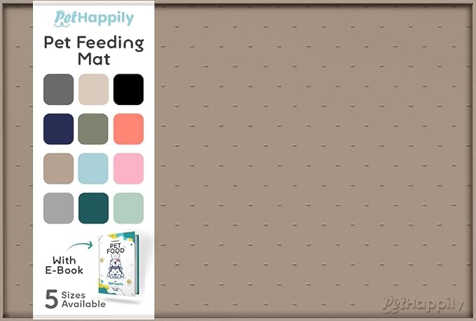 Dog Food Mat - 28x18 Raised Edges Dogs Mat by PETHAPPILY