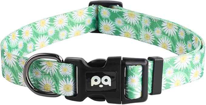 QQPETS Adjustable Soft Dog Collar: Print Flower Pink Multicolor Cute Patterns