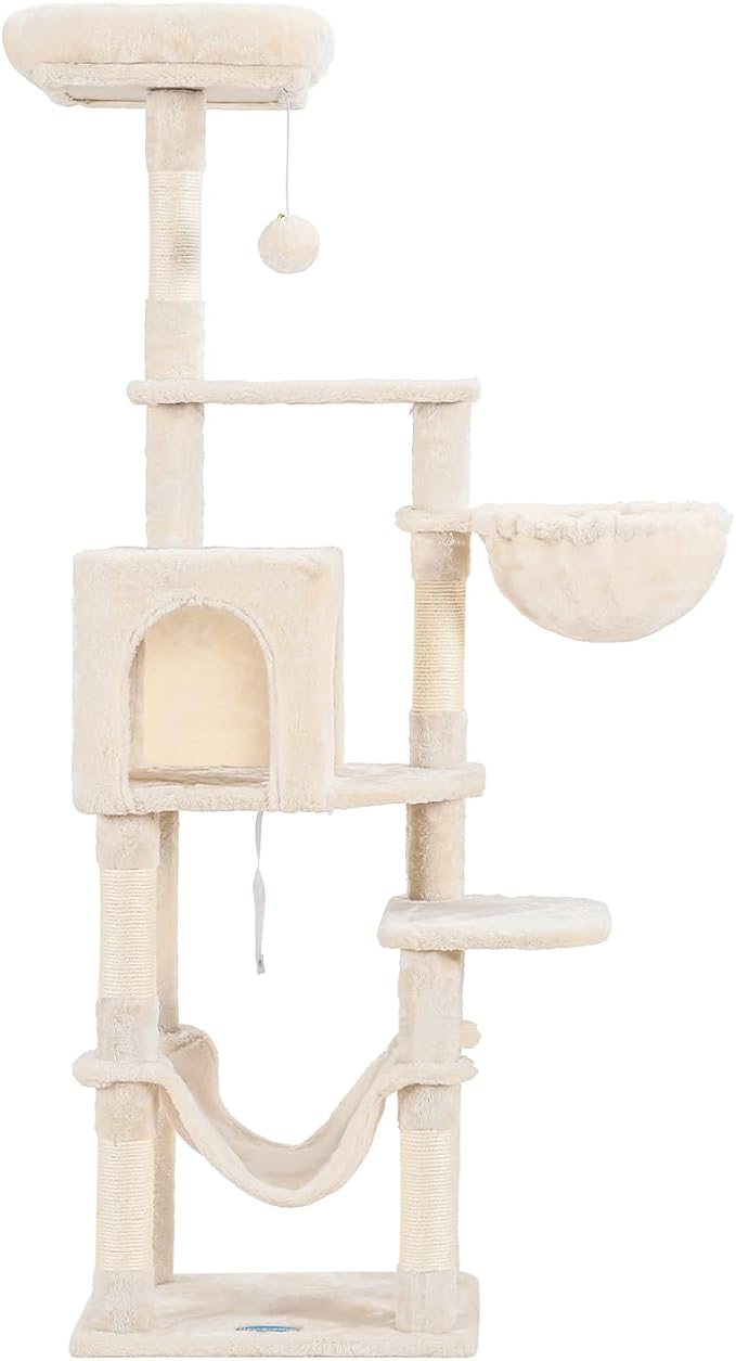 Hey-brother Cat Tree with Large Hammock, Cat Condo with Sisal-Covered - Image 7