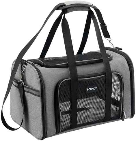 Soundy Large Cat Carrier Dog Carrier Under 25 Lbs,Collapsible
