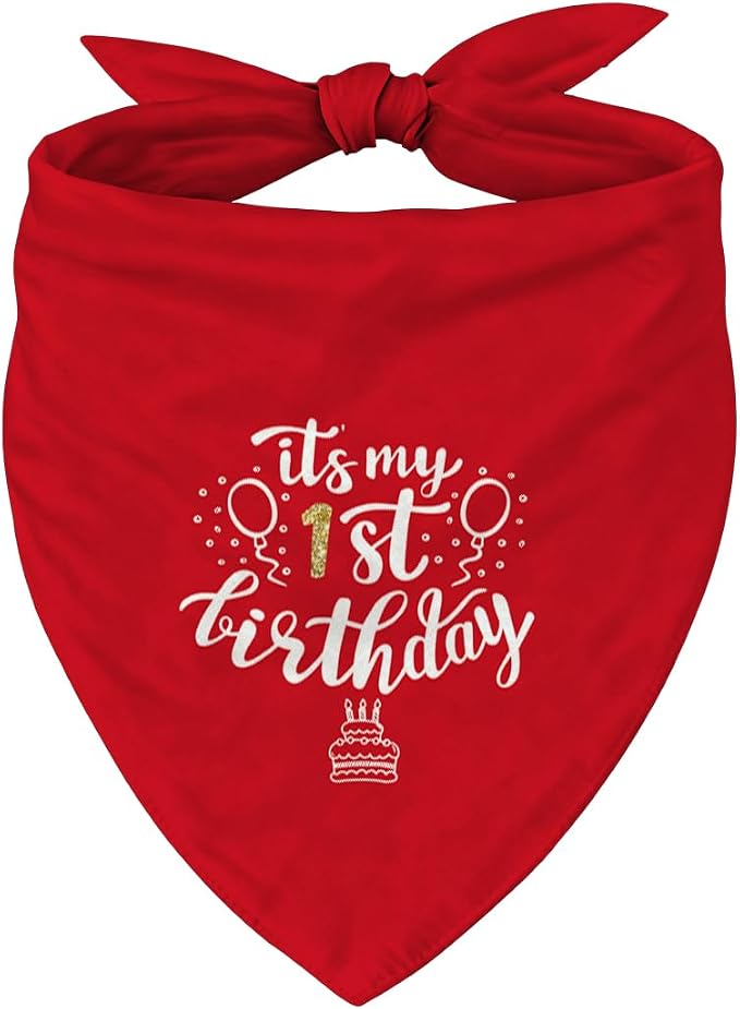 Birthday Dog Bandana, It's My 1 st Birthday Pet Costumes, Adjustable by Unknown