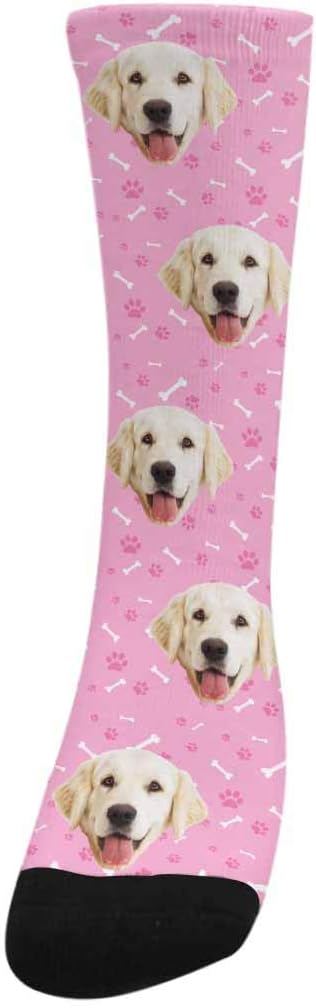 MyPupSocks Custom Personalized Photo Pet Face Socks, Cat and Dog Tracks Paws - Image 3