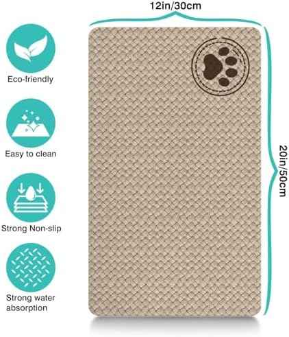 Pet Feeding Mat for Floors Waterproof Dog Mat for Food and Water