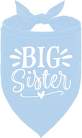Big Sister Dog Bandanas, Light Blue Pet Scarf Accessories, Pet Triangle Scarf by ZPPRJF