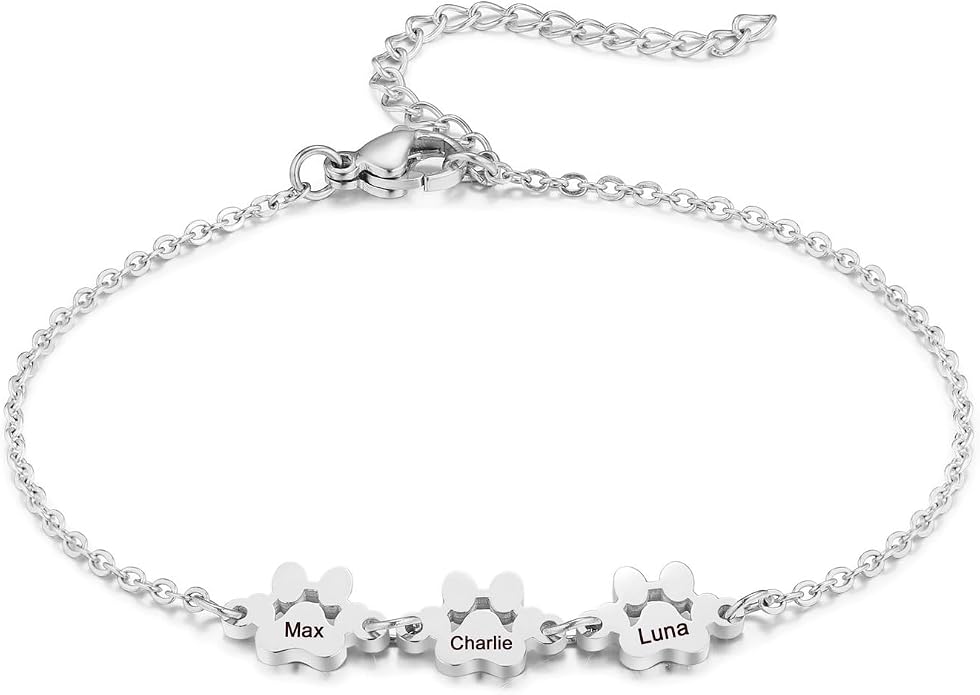 MeMeDIY Personalized Paw Print Bracelet by MeMeDIY
