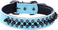 Spiked Studded Dog Collar, Genuine Leather Dog Collar, Adjustable Pet Collars by Unknown