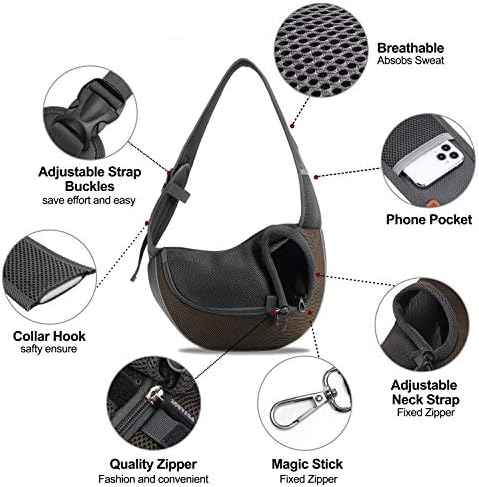 FDJASGY Pet Sling Carrier for Small Dogs Cats,Breathable Mesh