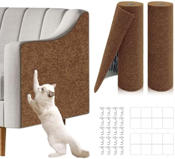 2 Pcs 39.4"x15.8" Cat Scratch Mat, Cat Scratch Couch Furniture Protector by Unknown