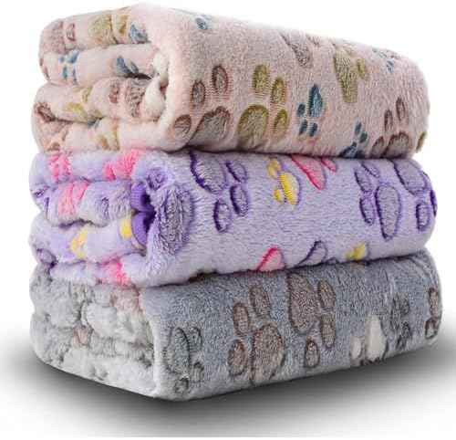 Dog Blankets for Large Dogs, 3 Pcs Dog Blanket Washable, Soft Fluffy