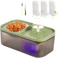 Marchul Cat Water Fountain and Stainless Steel Food Bowl, 100oz/3L Super Quiet by Marchul