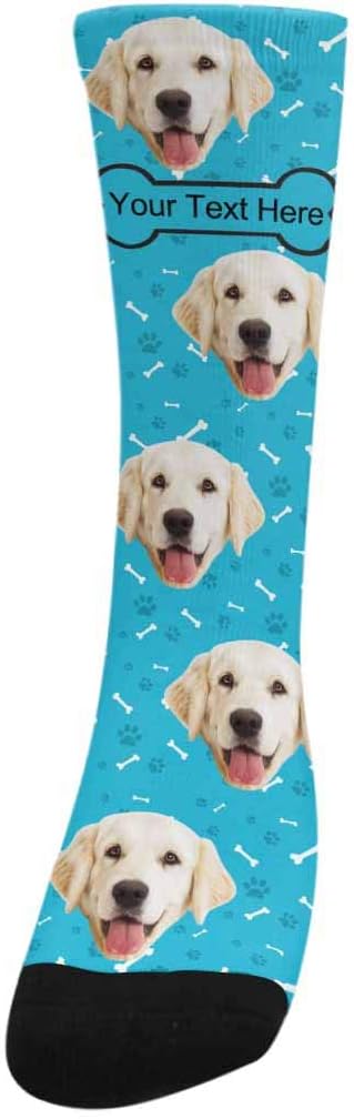 MyPupSocks Custom Personalized Photo Pet Face Socks, Cat and Dog Tracks Paws - Image 4
