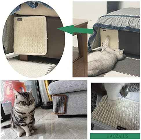 2PCS Cat Scratcher Mat Sofa Protector Natural Sisal Cat Scratching Mat